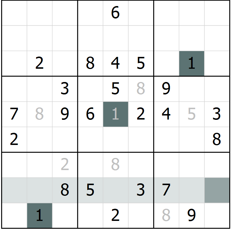 Position des candidats pour la solution de la Gr 51 page 53 du magazine de sudoku Expert n° 020