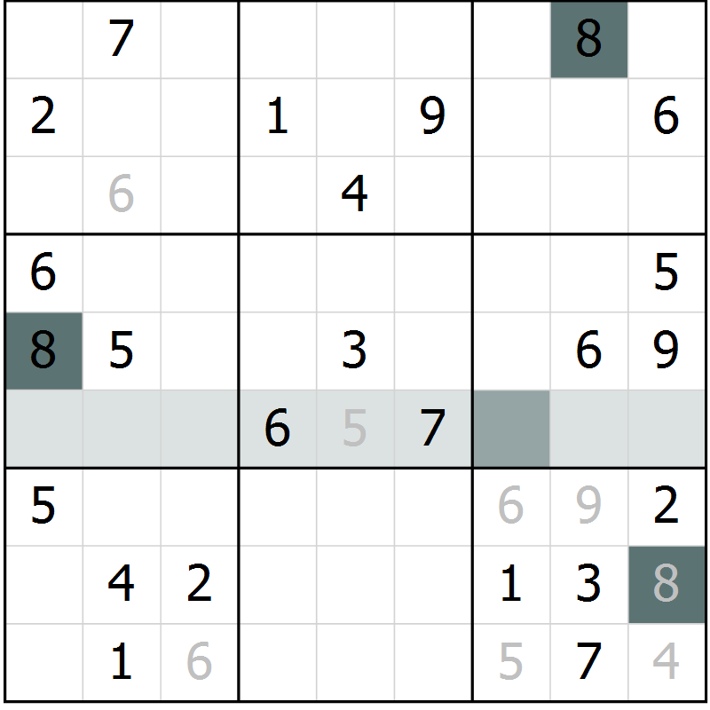 Position des candidats pour la solution de la Gr 52 page 54 du magazine de sudoku Expert n° 020
