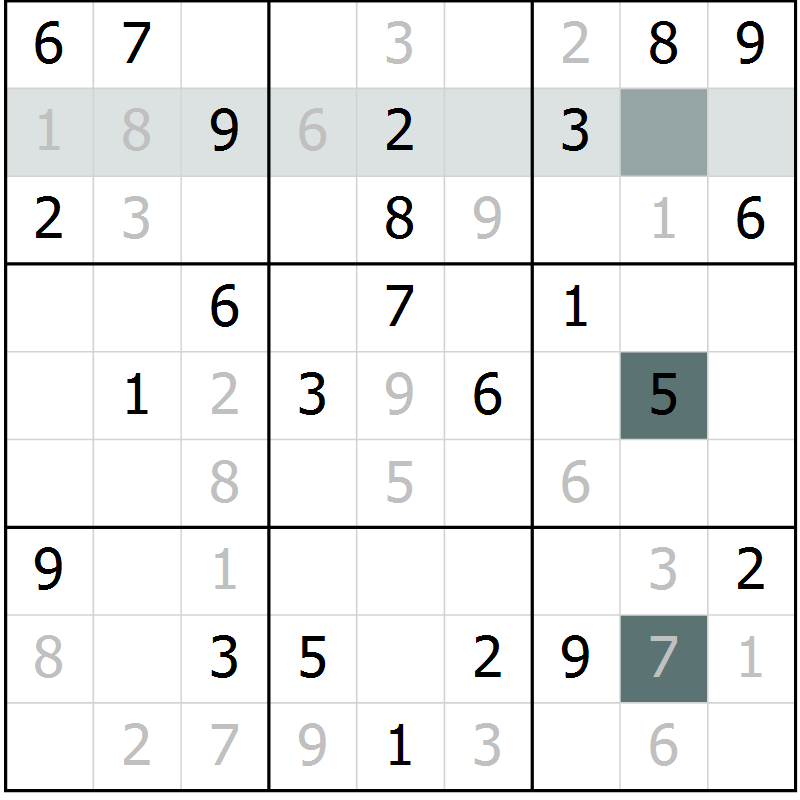 Position des candidats pour la solution de la Gr 53 page 55 du magazine de sudoku Expert n° 020