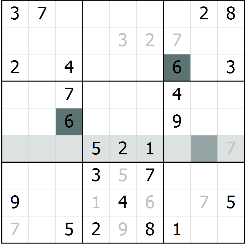 Position des candidats pour la solution de la Gr 54 page 56 du magazine de sudoku Expert n° 020