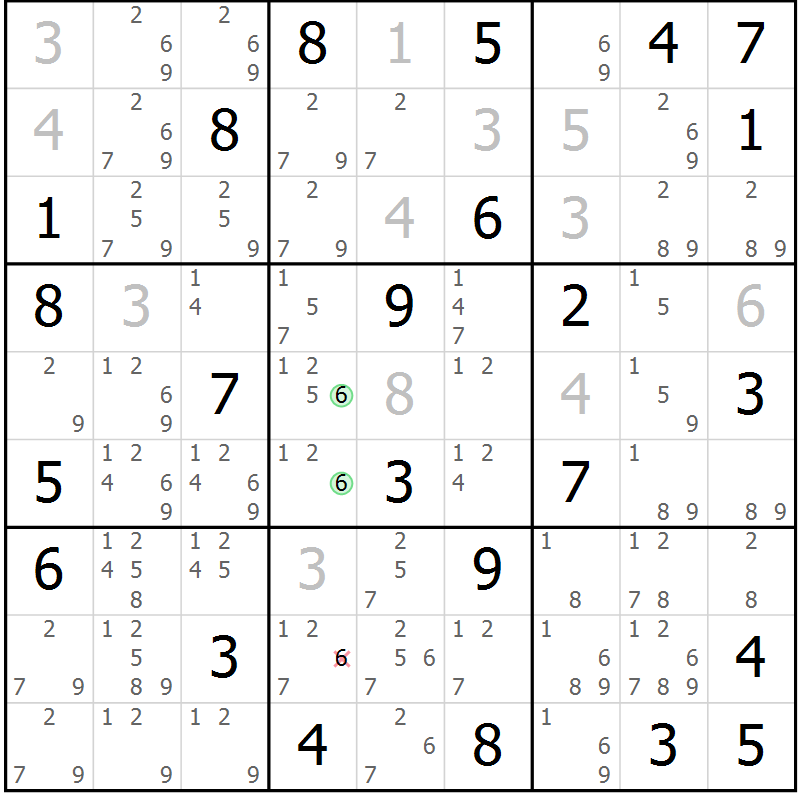 Position des candidats pour la solution de la Gr 55 page 57 du magazine de sudoku Expert n° 020