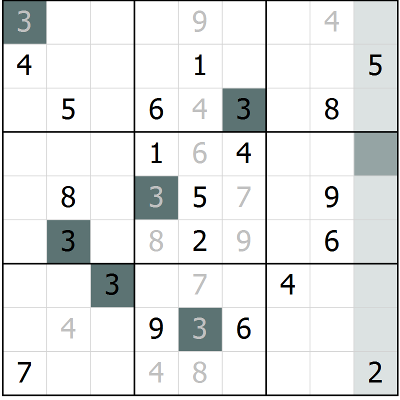 Position des candidats pour la solution de la Gr 56 page 58 du magazine de sudoku Expert n° 020