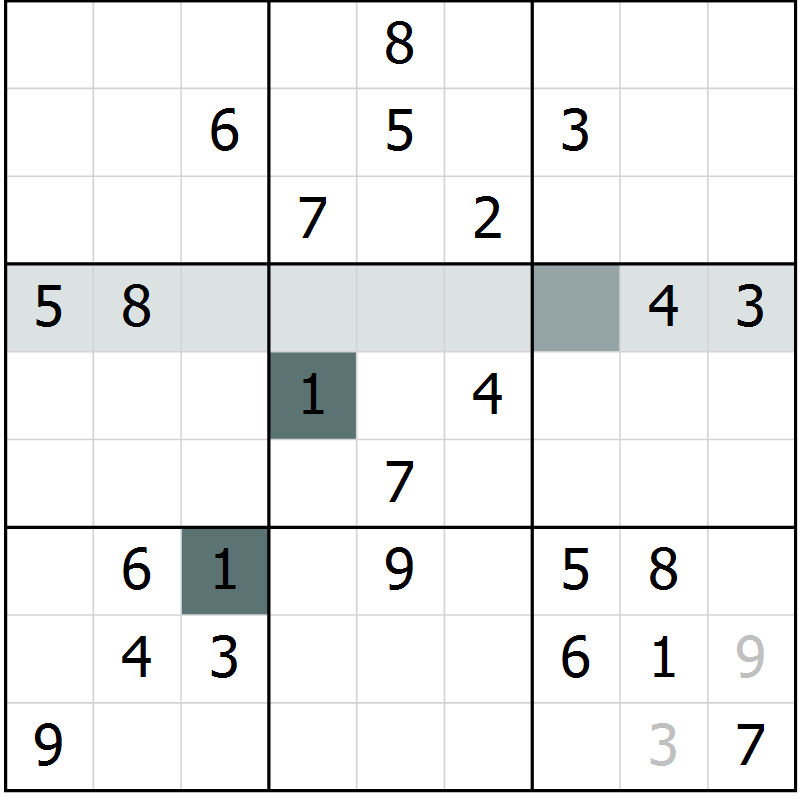 Position des candidats pour la solution de la Gr 58 page 60 du magazine de sudoku Expert n° 020