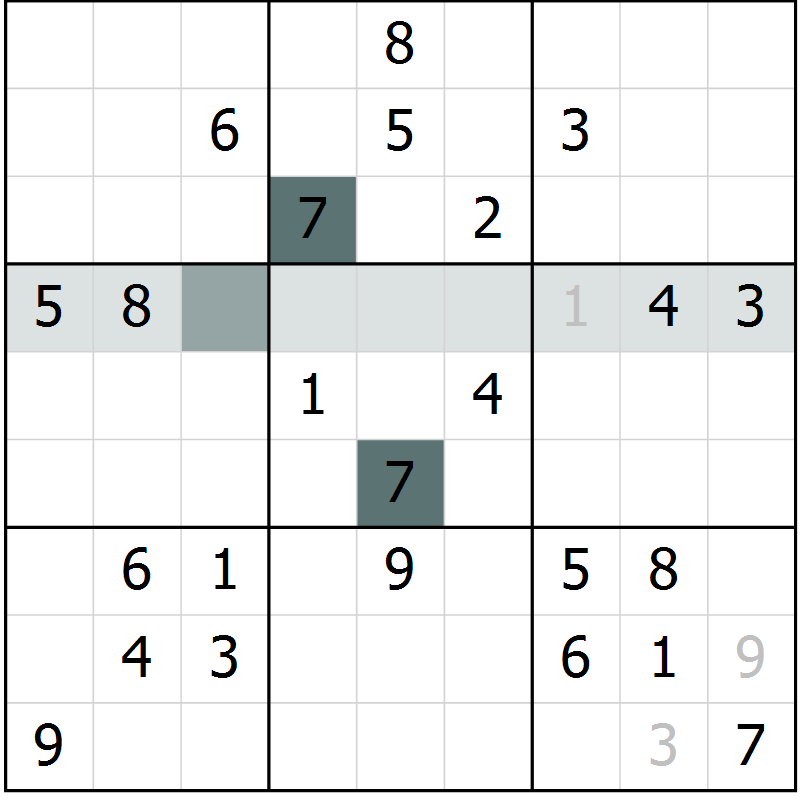 Position des candidats pour la solution de la Gr 58 page 60 du magazine de sudoku Expert n° 020
