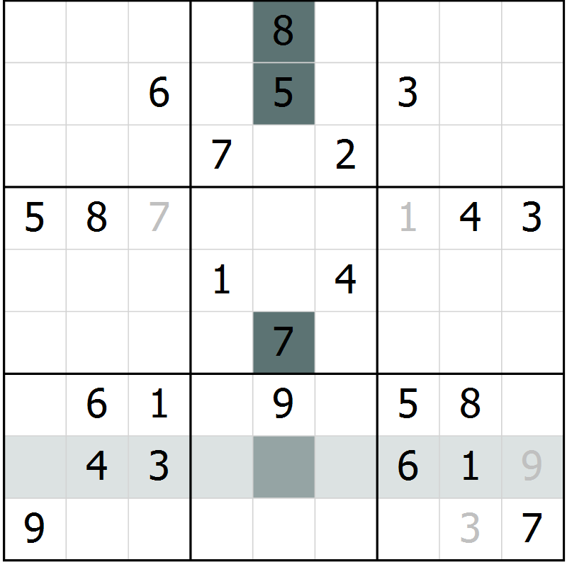 Position des candidats pour la solution de la Gr 58 page 60 du magazine de sudoku Expert n° 020