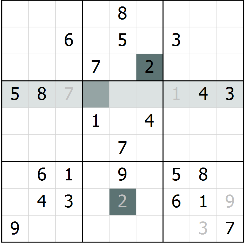 Position des candidats pour la solution de la Gr 58 page 60 du magazine de sudoku Expert n° 020