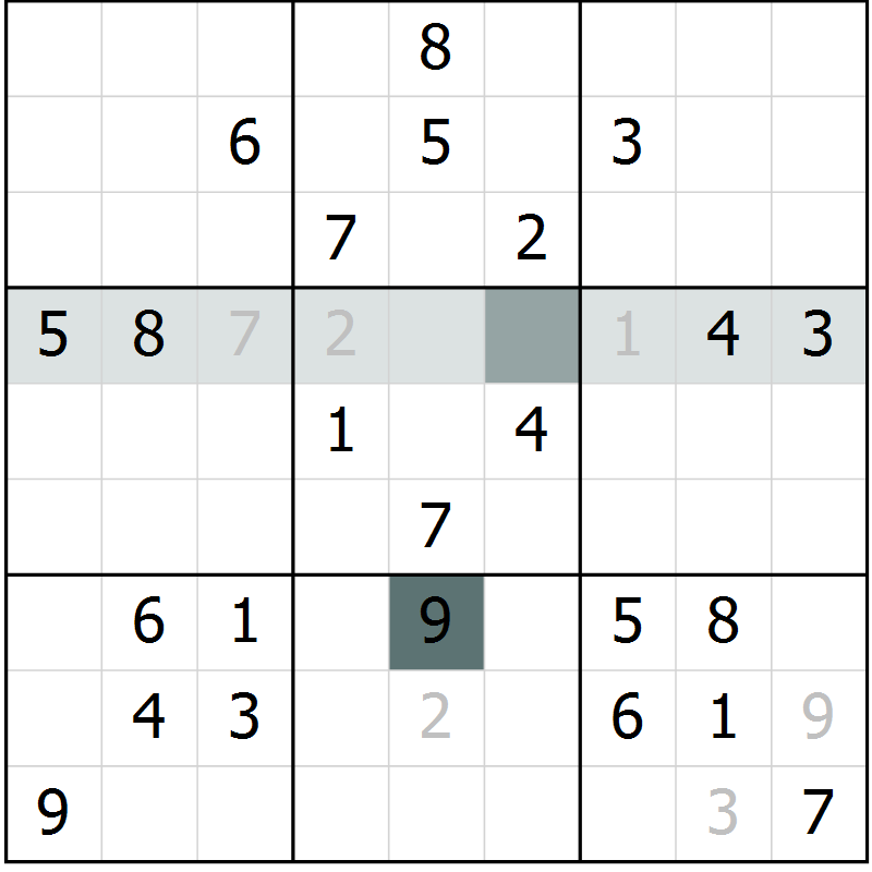 Position des candidats pour la solution de la Gr 58 page 60 du magazine de sudoku Expert n° 020