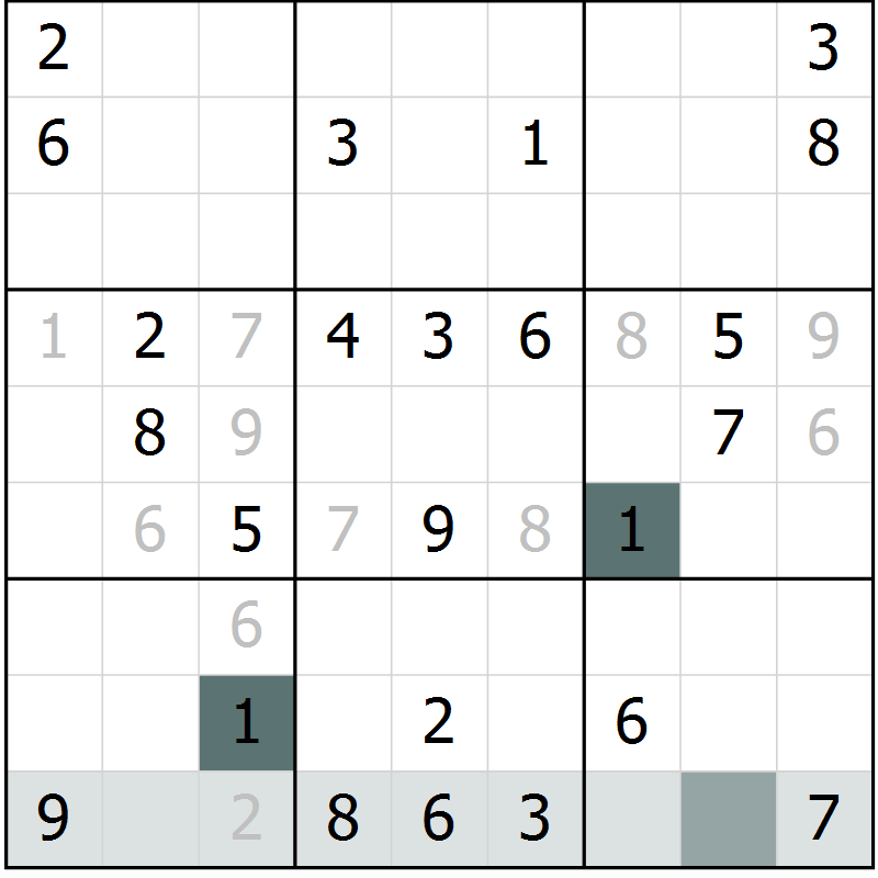 Position des candidats pour la solution de la Gr 6 page 8 du magazine de sudoku Expert n° 020