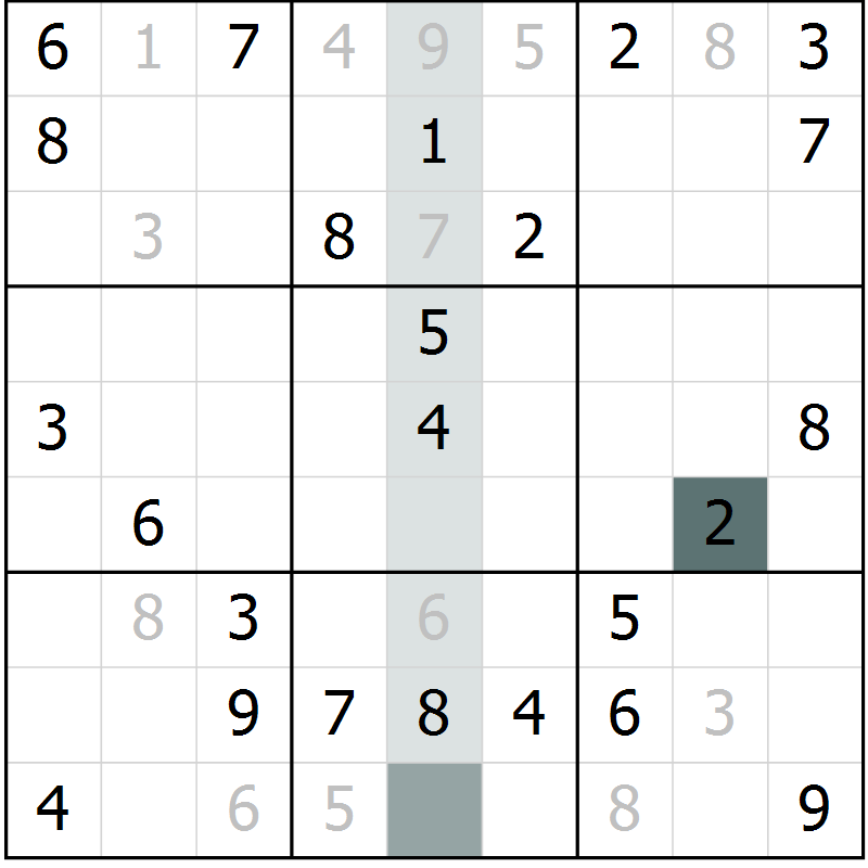 Position des candidats pour la solution de la Gr 60 page 62 du magazine de sudoku Expert n° 020