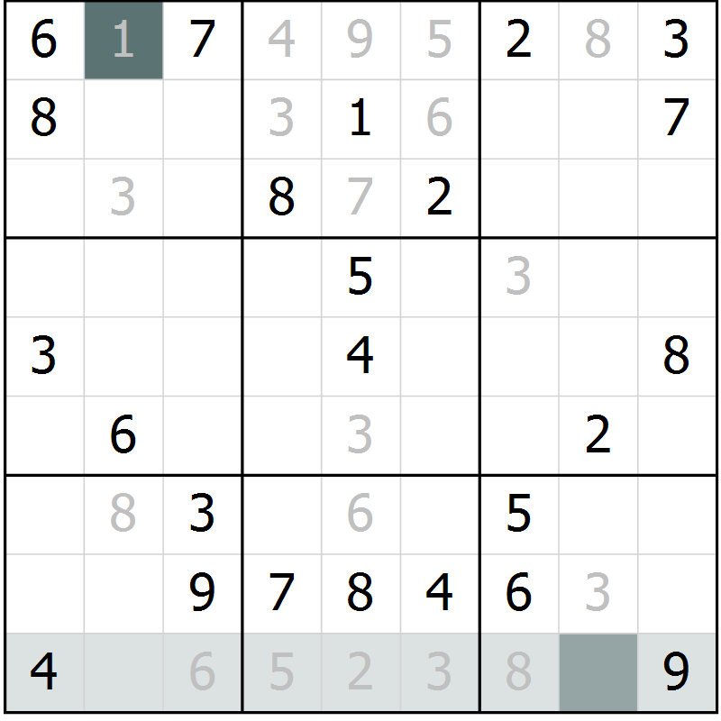 Position des candidats pour la solution de la Gr 60 page 62 du magazine de sudoku Expert n° 020