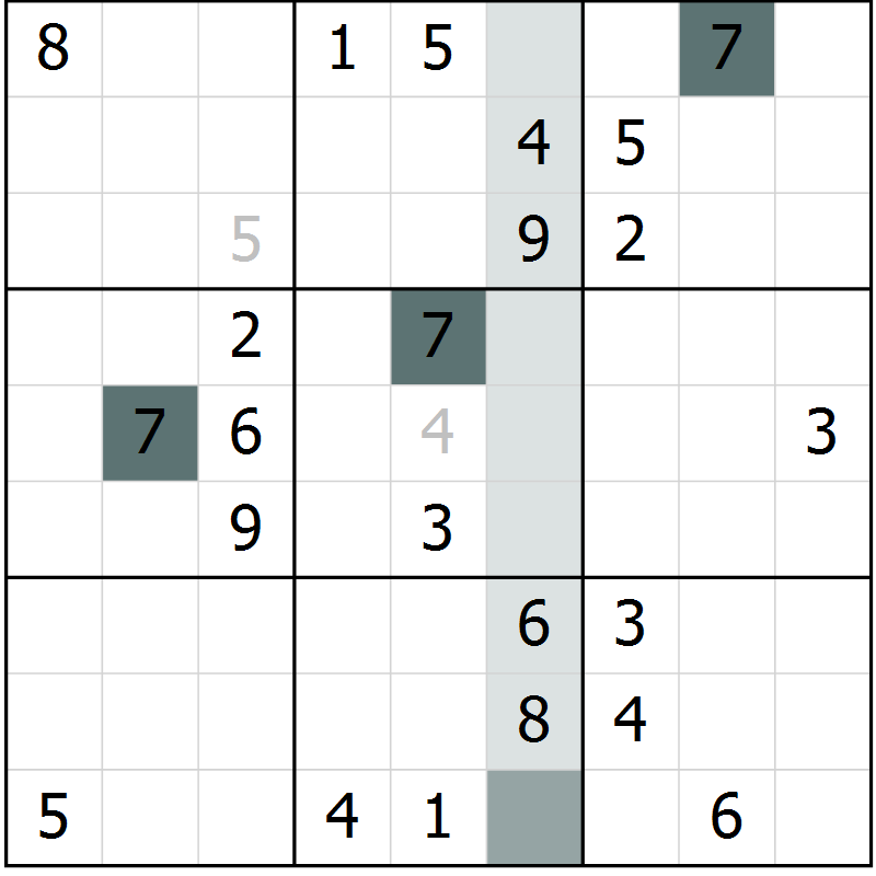 Position des candidats pour la solution de la Gr 61 page 63 du magazine de sudoku Expert n° 020