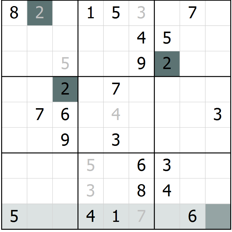 Position des candidats pour la solution de la Gr 61 page 63 du magazine de sudoku Expert n° 020