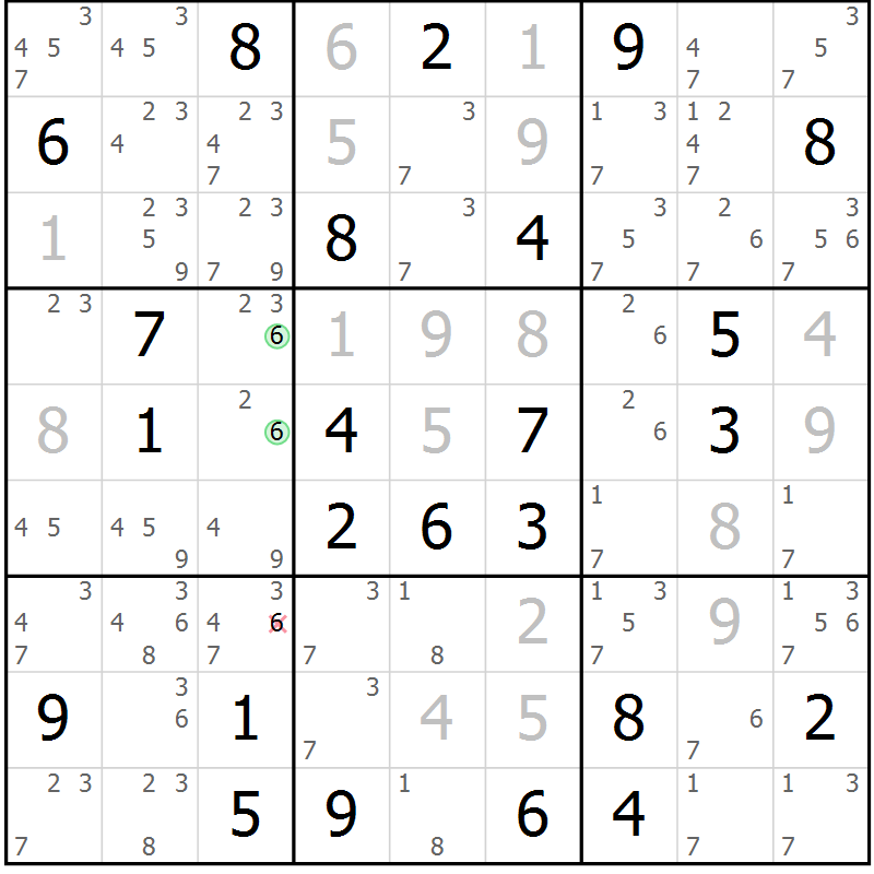 Position des candidats pour la solution de la Gr 62 page 64 du magazine de sudoku Expert n° 020