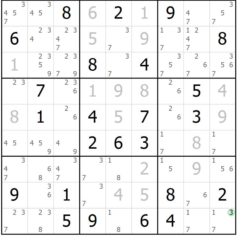 Position des candidats pour la solution de la Gr 62 page 64 du magazine de sudoku Expert n° 020