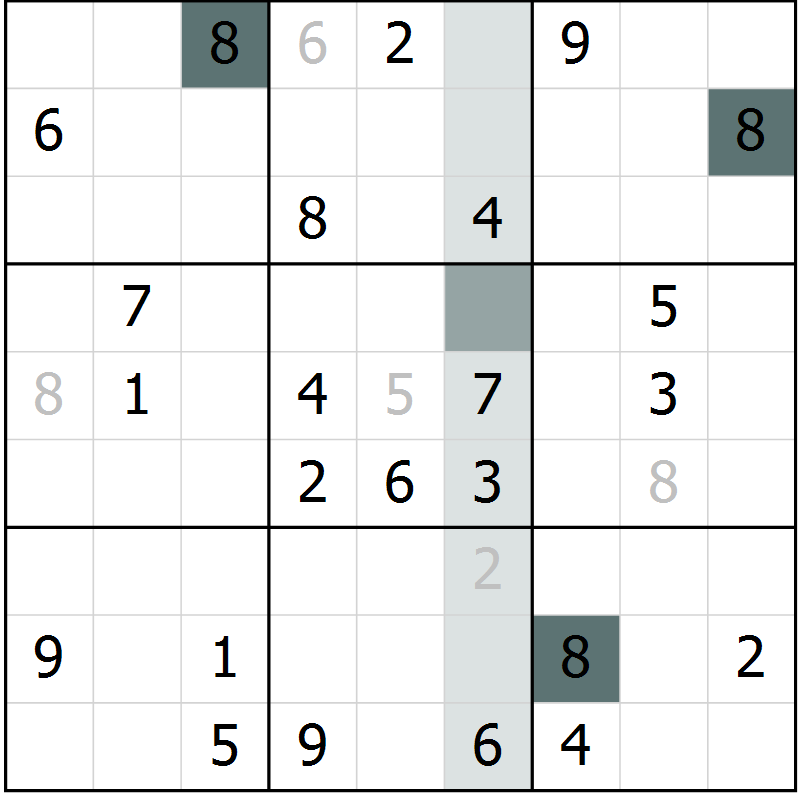 Position des candidats pour la solution de la Gr 62 page 64 du magazine de sudoku Expert n° 020
