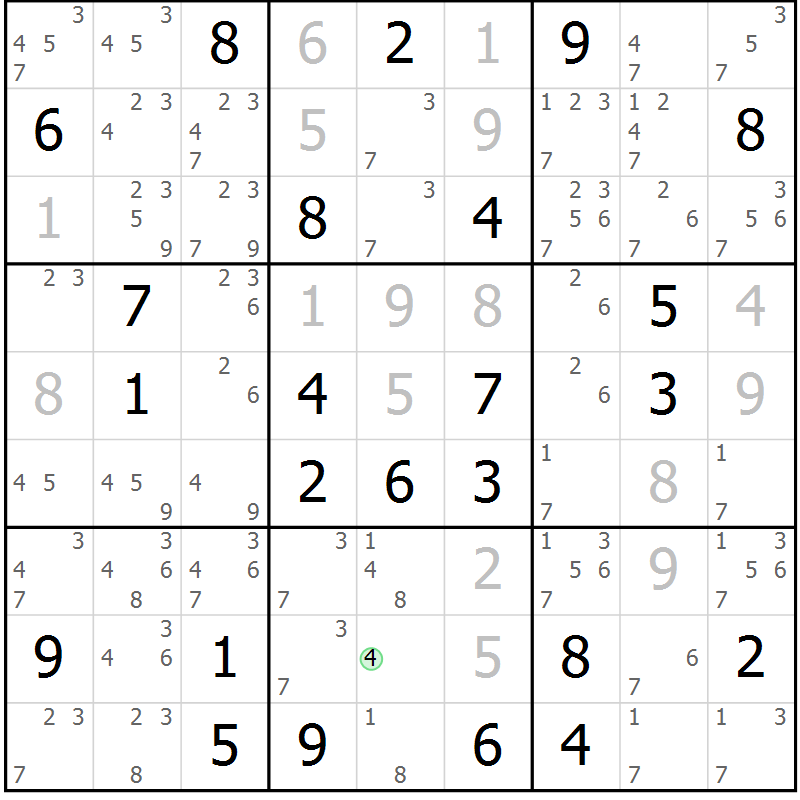 Position des candidats pour la solution de la Gr 62 page 64 du magazine de sudoku Expert n° 020