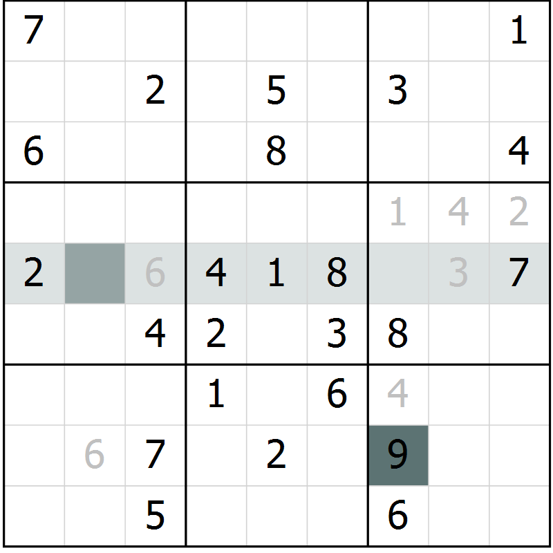 Position des candidats pour la solution de la Gr 64 page 66 du magazine de sudoku Expert n° 020