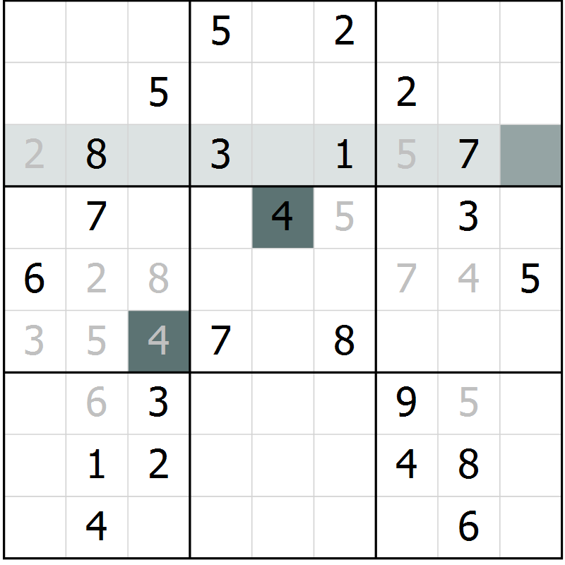 Position des candidats pour la solution de la Gr 66 page 68 du magazine de sudoku Expert n° 020