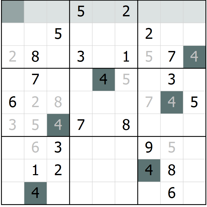Position des candidats pour la solution de la Gr 66 page 68 du magazine de sudoku Expert n° 020
