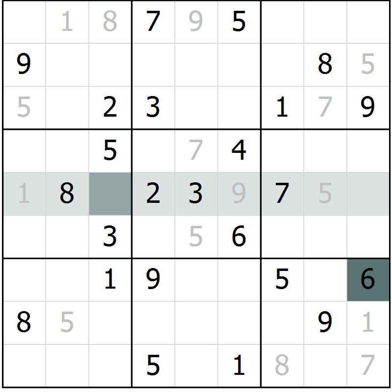Position des candidats pour la solution de la Gr 67 page 69 du magazine de sudoku Expert n° 020
