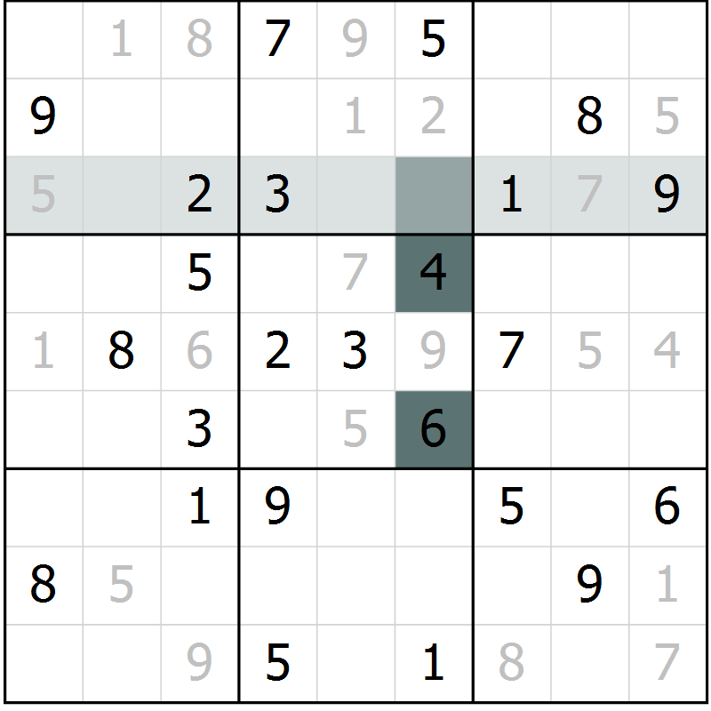 Position des candidats pour la solution de la Gr 67 page 69 du magazine de sudoku Expert n° 020