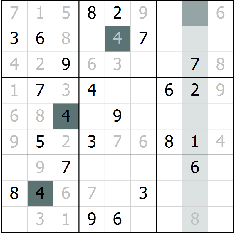 Position des candidats pour la solution de la Gr 68 page 70 du magazine de sudoku Expert n° 020