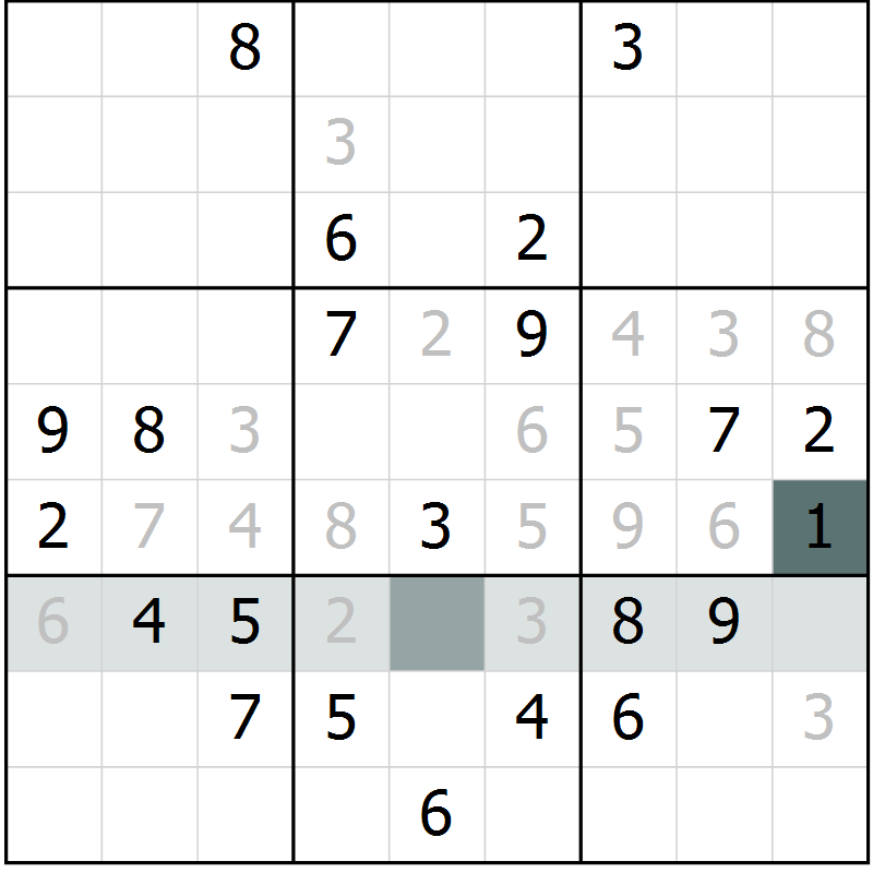 Position des candidats pour la solution de la Gr 7 page 9 du magazine de sudoku Expert n° 020