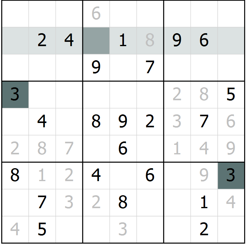 Position des candidats pour la solution de la Gr 70 page 72 du magazine de sudoku Expert n° 020