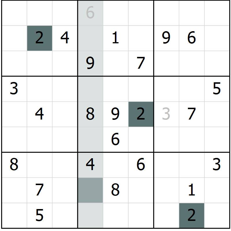 Position des candidats pour la solution de la Gr 70 page 72 du magazine de sudoku Expert n° 020
