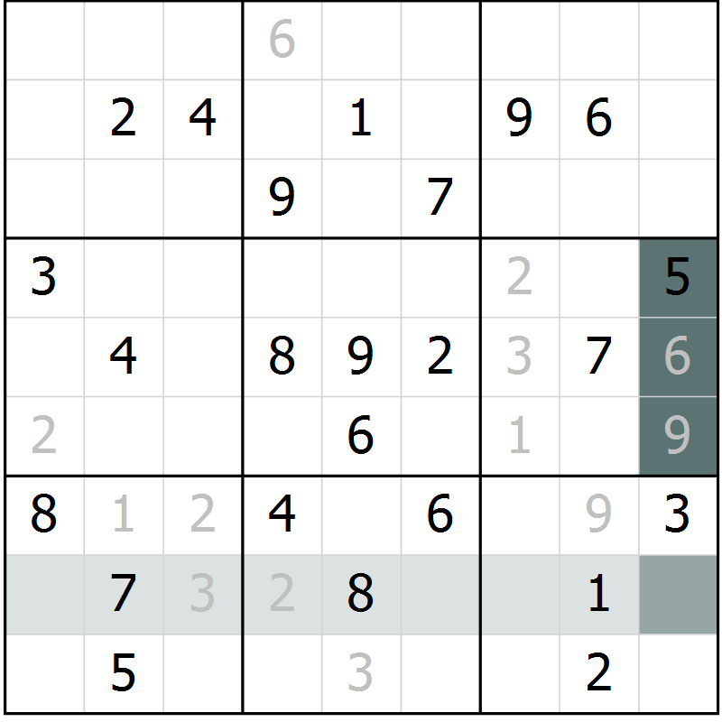 Position des candidats pour la solution de la Gr 70 page 72 du magazine de sudoku Expert n° 020