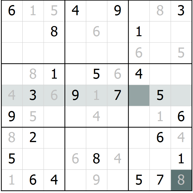 Position des candidats pour la solution de la Gr 71 page 73 du magazine de sudoku Expert n° 020