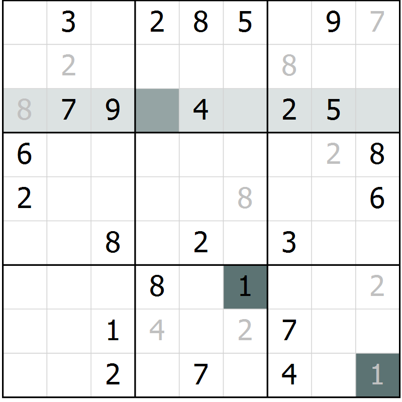 Position des candidats pour la solution de la Gr 72 page 74 du magazine de sudoku Expert n° 020
