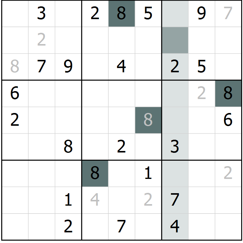 Position des candidats pour la solution de la Gr 72 page 74 du magazine de sudoku Expert n° 020