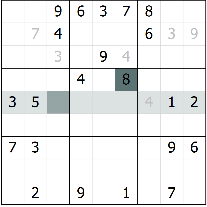 Position des candidats pour la solution de la Gr 8 page 10 du magazine de sudoku Expert n° 020