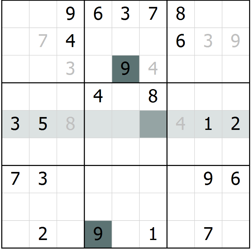 Position des candidats pour la solution de la Gr 8 page 10 du magazine de sudoku Expert n° 020