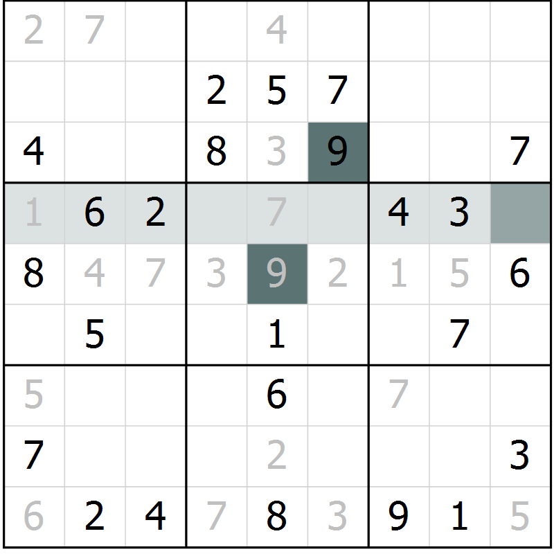 Position des candidats pour la solution de la Gr 1 page 3 du magazine de sudoku SUDOKU EXPERT n° 022