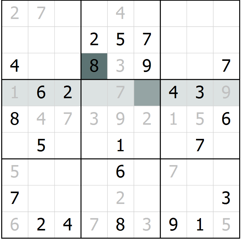 Position des candidats pour la solution de la Gr 1 page 3 du magazine de sudoku SUDOKU EXPERT n° 022