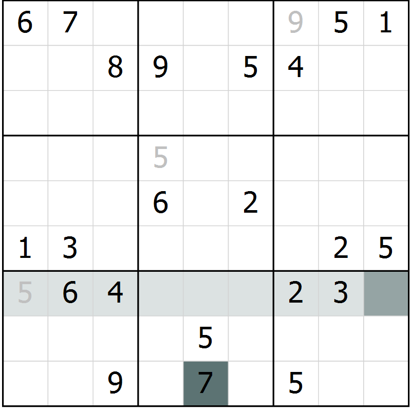 Position des candidats pour la solution de la Gr 11 page 13 du magazine de sudoku SUDOKU EXPERT n° 022