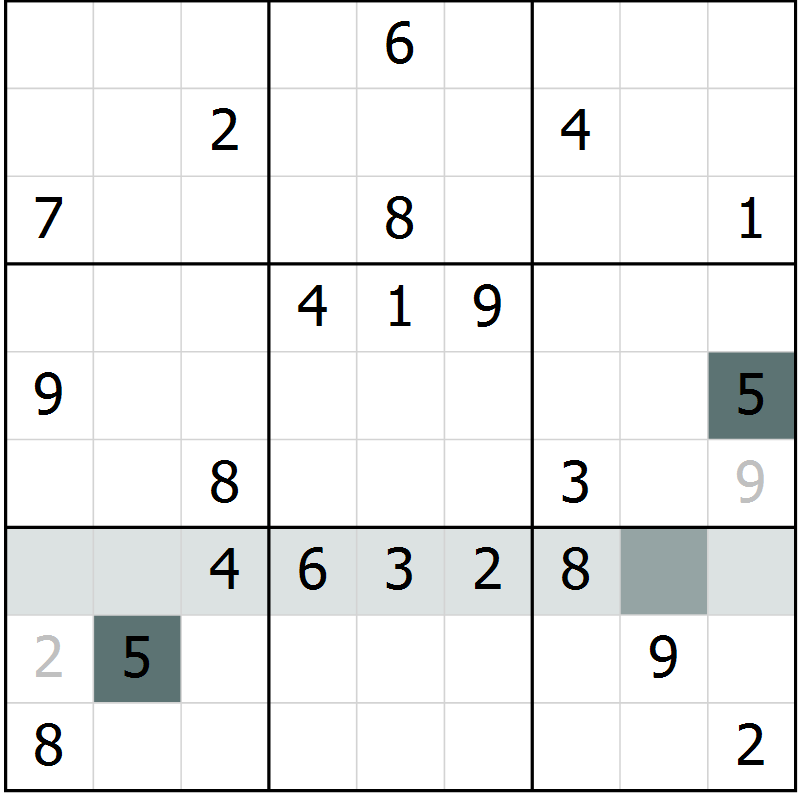 Position des candidats pour la solution de la Gr 13 page 15 du magazine de sudoku SUDOKU EXPERT n° 022