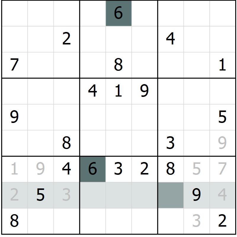 Position des candidats pour la solution de la Gr 13 page 15 du magazine de sudoku SUDOKU EXPERT n° 022