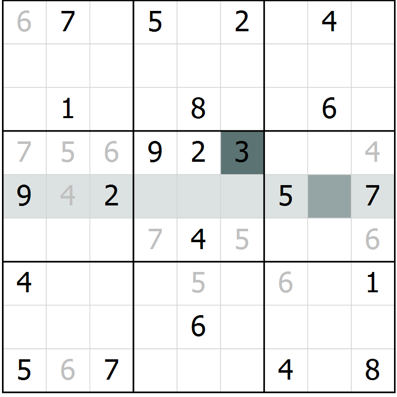 Position des candidats pour la solution de la Gr 14 page 16 du magazine de sudoku SUDOKU EXPERT n° 022