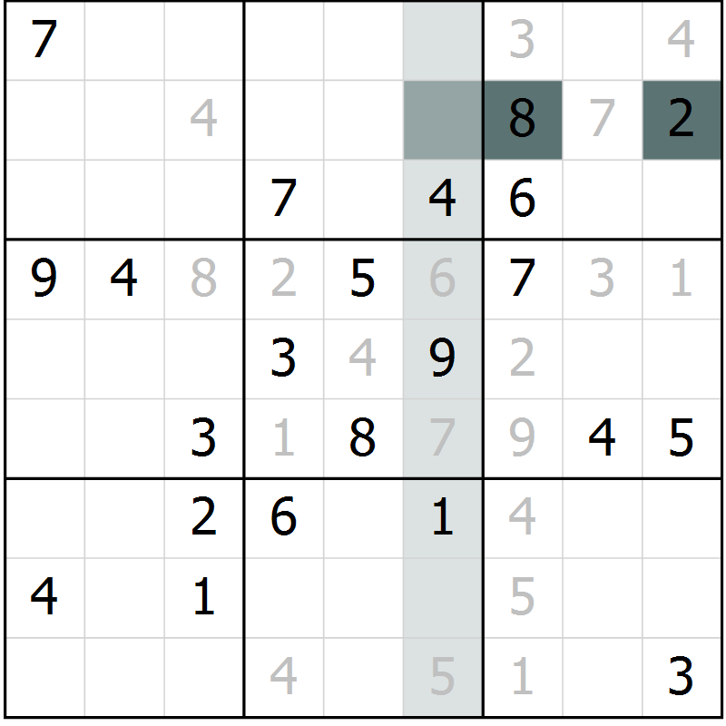 Position des candidats pour la solution de la Gr 15 page 17 du magazine de sudoku SUDOKU EXPERT n° 022