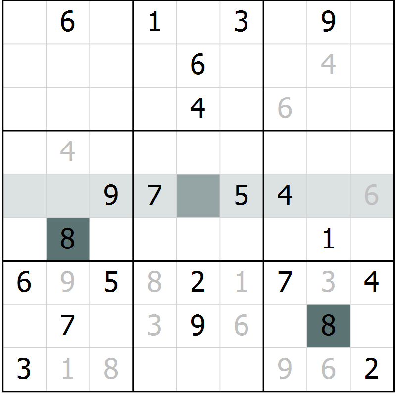 Position des candidats pour la solution de la Gr 16 page 18 du magazine de sudoku SUDOKU EXPERT n° 022