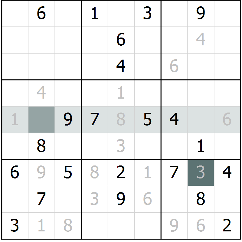 Position des candidats pour la solution de la Gr 16 page 18 du magazine de sudoku SUDOKU EXPERT n° 022
