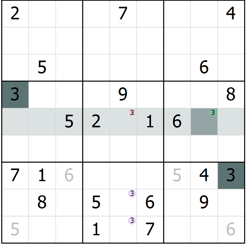Position des candidats pour la solution de la Gr 17 page 19 du magazine de sudoku SUDOKU EXPERT n° 022