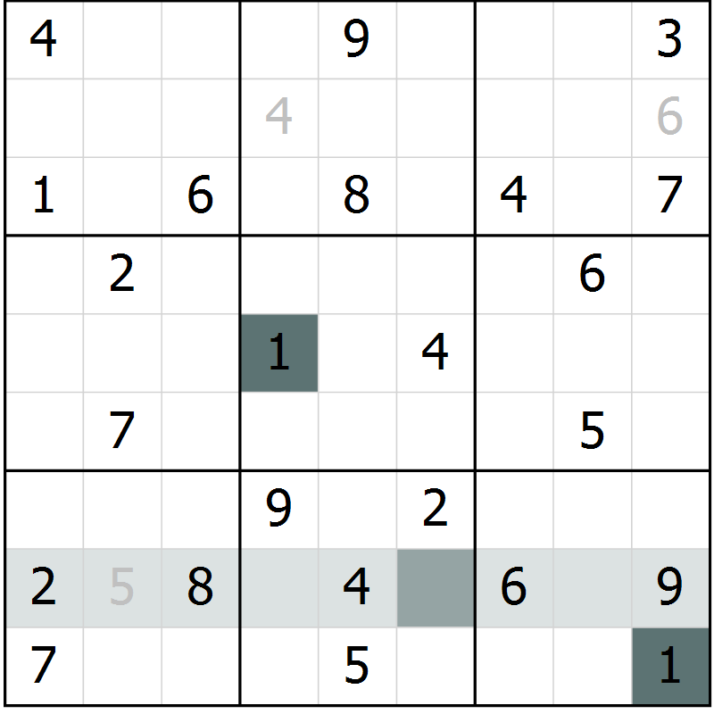 Position des candidats pour la solution de la Gr 2 page 4 du magazine de sudoku SUDOKU EXPERT n° 022