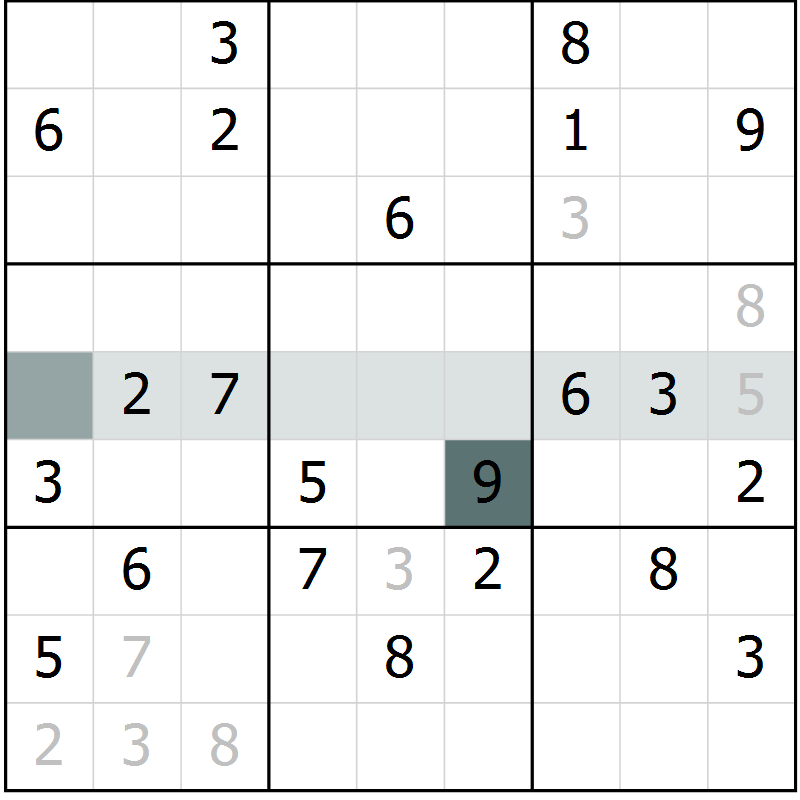 Position des candidats pour la solution de la Gr 21 page 23 du magazine de sudoku SUDOKU EXPERT n° 022