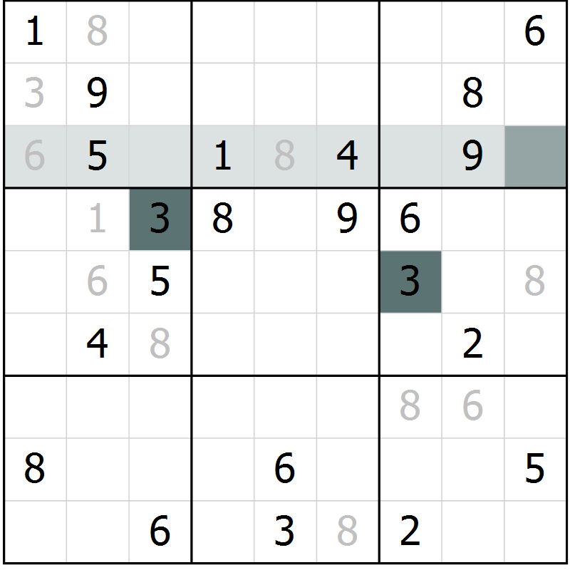 Position des candidats pour la solution de la Gr 22 page 24 du magazine de sudoku SUDOKU EXPERT n° 022
