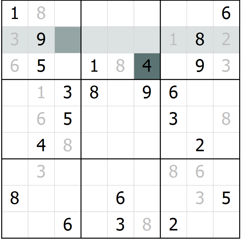 Position des candidats pour la solution de la Gr 22 page 24 du magazine de sudoku SUDOKU EXPERT n° 022