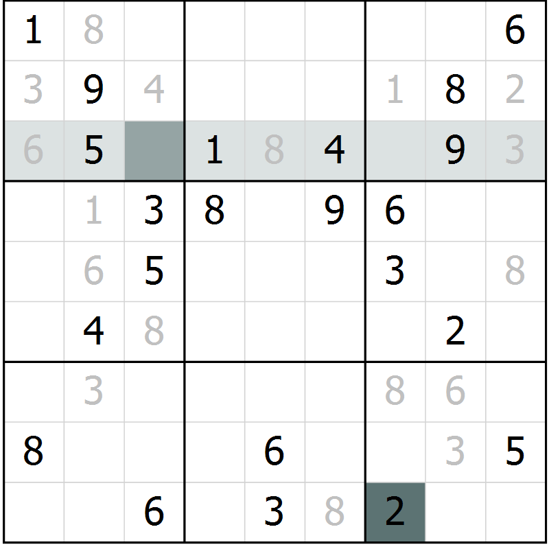 Position des candidats pour la solution de la Gr 22 page 24 du magazine de sudoku SUDOKU EXPERT n° 022